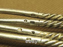 10 Vintage MKO Soviet CCCP USSR Russian Twisted Handle Small 5 Tea Spoon Ladles