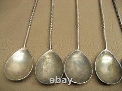 10 Vintage MKO Soviet CCCP USSR Russian Twisted Handle Small 5 Tea Spoon Ladles
