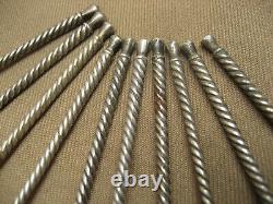 10 Vintage MKO Soviet CCCP USSR Russian Twisted Handle Small 5 Tea Spoon Ladles