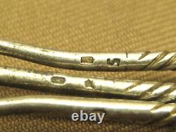 10 Vintage MKO Soviet CCCP USSR Russian Twisted Handle Small 5 Tea Spoon Ladles