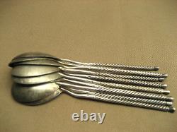 10 Vintage MKO Soviet CCCP USSR Russian Twisted Handle Small 5 Tea Spoon Ladles