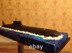 1350 Soviet/Russian Typhoon class submarine complete model with water diorama