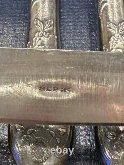 14 Russian Soviet USSR Era HEP Silver Plated Dinner Knives Flatware