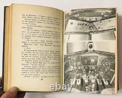 1938 Soviet Aviation Book Aeroflot Pilots Stories USSR Hardcover Rare