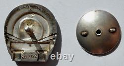 1938y RUSSIAN SOVIET SILVER BADGE KAGANOVICH METRO ENAMEL AWARD PIN ORDER MEDAL