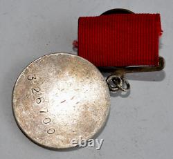 1943 Russian Soviet Military Medal Silver Batle Merit Award Order Badge Wwii War
