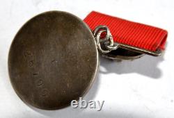 1943 Russian Soviet Military Medal Silver Batle Merit Award Order Badge Wwii War