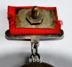 1943 Russian Soviet Military Medal Silver Batle Merit Award Order Badge Wwii War