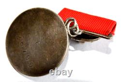 1943 Russian Soviet Military Medal Silver Batle Merit Award Order Badge Wwii War