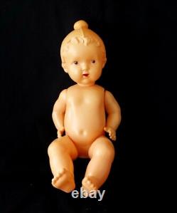 1950's USSR Russian Soviet OHK CELLULOID Toy Doll BABY in CAP