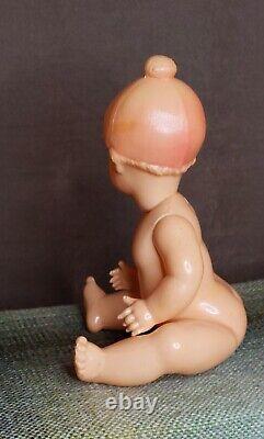 1950's USSR Russian Soviet OHK CELLULOID Toy Doll BABY in CAP