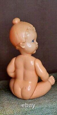 1950's USSR Russian Soviet OHK CELLULOID Toy Doll BABY in CAP