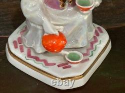 1950s Russian Soviet Porcelain Figurine Uzbek Girl With Tea Pot