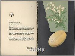 1950s USSR Russian Soviet Womens Fancy Cosmetics Catalog Color Illustrations