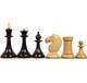 1950s Ussr Russian Soviet Latvian Reproduced Chess Pieces In Ebonized