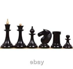 1950s Ussr Russian Soviet Latvian Reproduced Chess Pieces in Ebonized