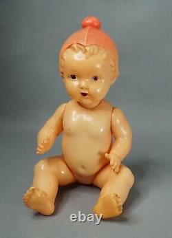 1950s Vintage USSR Russian Soviet OHK Celluloid Doll Baby Girl Toy 12 Jointed