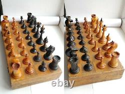 1952 made! Vintage Soviet Chess USSR Russian Wooden Chess