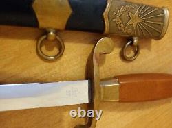 1957 Vintage Soviet USSR Officer's Dagger Knife with Scabbard Russian Army ZIK