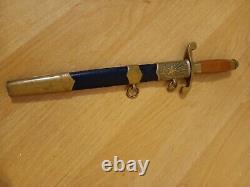 1957 Vintage Soviet USSR Officer's Dagger Knife with Scabbard Russian Army ZIK