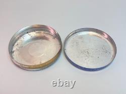 1960 Russian Soviet USSR Candy Drops Tin Box Container Santa Claus Face Confetti