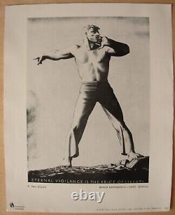 1963 Soviet Russian Poster Eternal vigilance is price of liberty Kent USSR peace