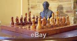 1970s Vintage USSR Wooden CHESS SET Board 45x45 cm Big Russian chess