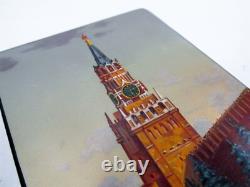 1972 Soviet USSR Lacquer Ware Box Kremlin Signed CCCP