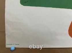 1973 Original Vintage Russian Soviet Poster USSR Pioneer Summer Camp Youth