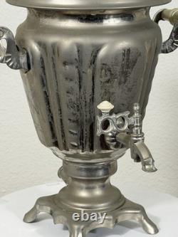 1975 Soviet Electric Samovar 16 USSR Russian Tea Urn With Cord & Booklet Vintage