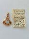1975 Vintage Soviet Russian Rose Gold 583 14k Women's Jewelry Pendant With Tag 3gr