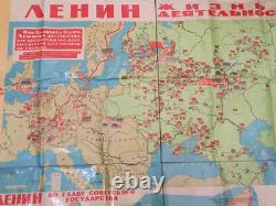 1978, USSR SOVIET Russian LENIN Poster Map