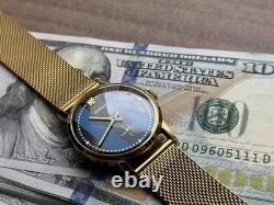 1980s ZiM Pobeda Golden Watch Soviet Blue Military Men's Mechanical Rare Classic