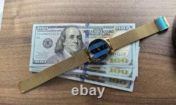 1980s ZiM Pobeda Golden Watch Soviet Blue Military Men's Mechanical Rare Classic