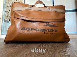 1982 Aeroflot Vintage USSR Russian Soviet Hand Bag Logo Aeroflot