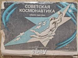 1986 Original Soviet Cosmonautic Poster Set USSR Space Exhibition Portfolio