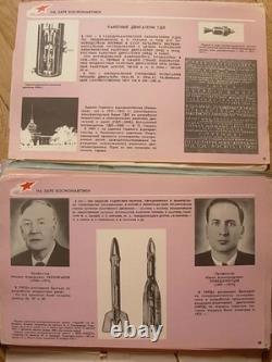 1986 Original Soviet Cosmonautic Poster Set USSR Space Exhibition Portfolio