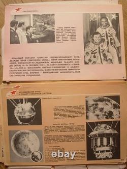 1986 Original Soviet Cosmonautic Poster Set USSR Space Exhibition Portfolio