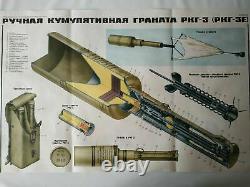 1988 USSR Russian Red Army Original poster grenade set Soviet military cold war