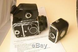 1989 RUSSIAN USSR KIEV-88 MEDIUM FORMAT CAMERA+ MC 3 f2.8/80 LENS + 2 backs