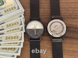 24H Automatic Watch Mens Soviet USSR Polar Expedition Russian Raketa Wrist Black