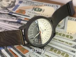 24H Automatic Watch Mens Soviet USSR Polar Expedition Russian Raketa Wrist Black
