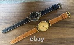 2 Molniya Watch Mechanical Wrist Golden Set Regulator Russian USSR Molnja Soviet