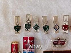 36 Russia Russian Soviet 1980 Summer Olympics Pin Badges XXII Olympiad Moscow