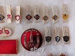 36 Russia Russian Soviet 1980 Summer Olympics Pin Badges XXII Olympiad Moscow