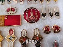 36 Russia Russian Soviet 1980 Summer Olympics Pin Badges XXII Olympiad Moscow