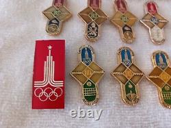 36 Russia Russian Soviet 1980 Summer Olympics Pin Badges XXII Olympiad Moscow