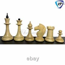 4.1 1950 Soviet(Russian) Latvian Chess Pieces Set in Ebonized Boxwood