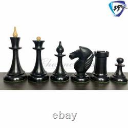 4.1 1950 Soviet(Russian) Latvian Chess Pieces Set in Ebonized Boxwood