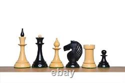 4 Russian USSR Weighted Chess Pieces 1950's Soviet Latvian 21 Ebony Board